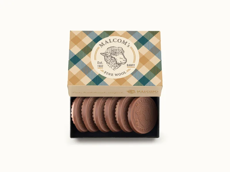 Decadent 6-Piece Chocolate Shortbread Cookie Gift Set with Luxury Custom Packaging view 2