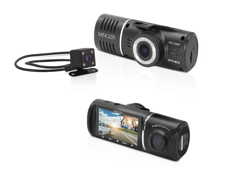 Minolta 1080P Full Hd Dash Camera W/3-Channel Recording