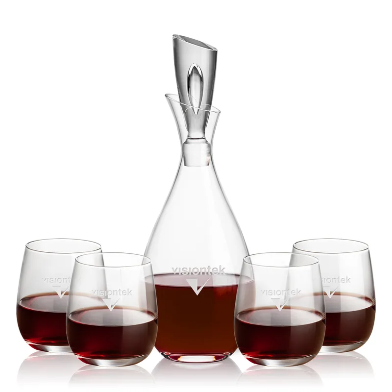 Decanter & 4 Stemless