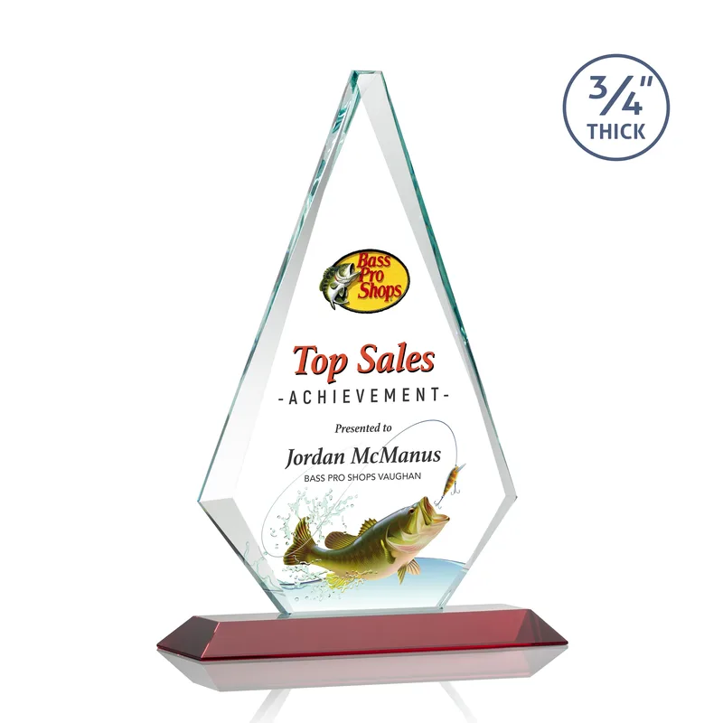 VividPrint™, Standard base, Red, 9" x 13.25" x 3"