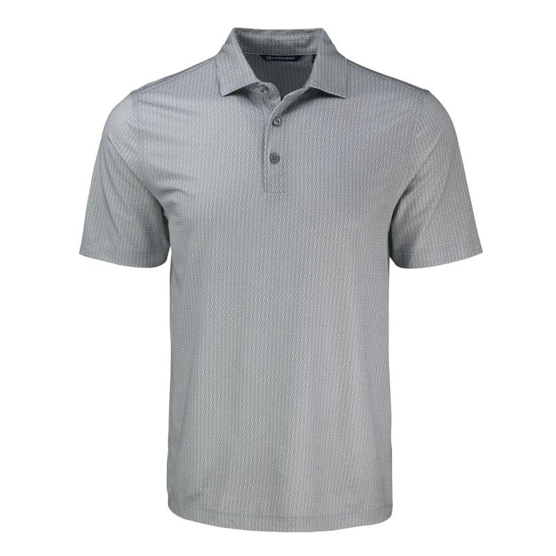Cutter & Buck Pike Eco Shadow Check Print Recycled Mens Polo view 5