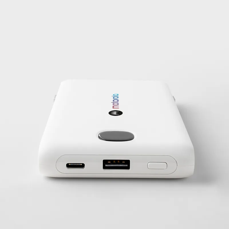 Zenith 10,000 mAh Power Bank with Built-in Cables and Retractable AC Wall Plug view 2