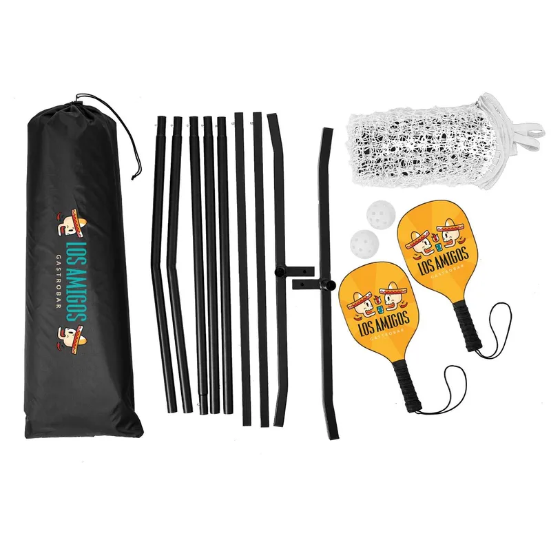 Pickleball Set Plus with Net, Imprinted Net & SS Paddles view 6