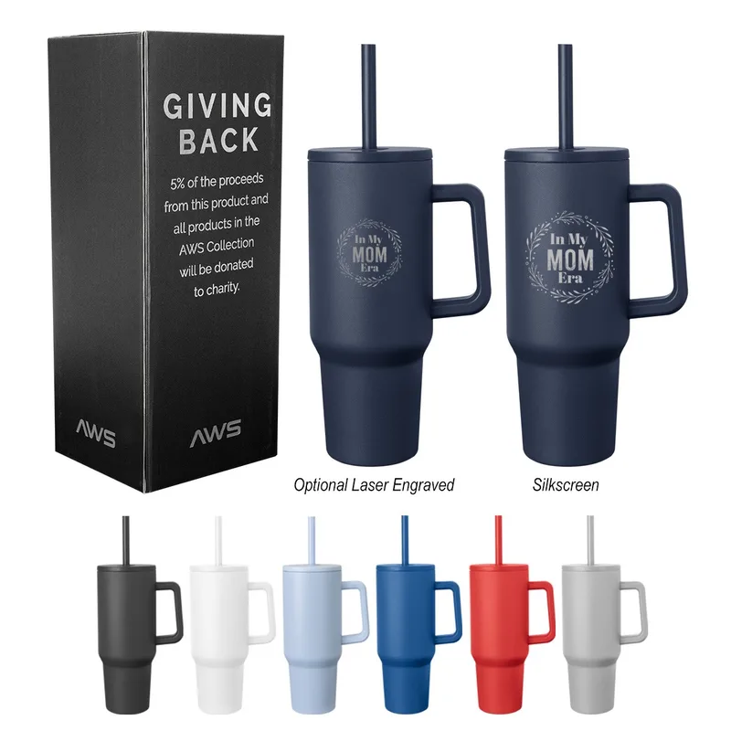 40 Oz. Aws Jackson Intrepid Stainless Steel Tumbler view 2