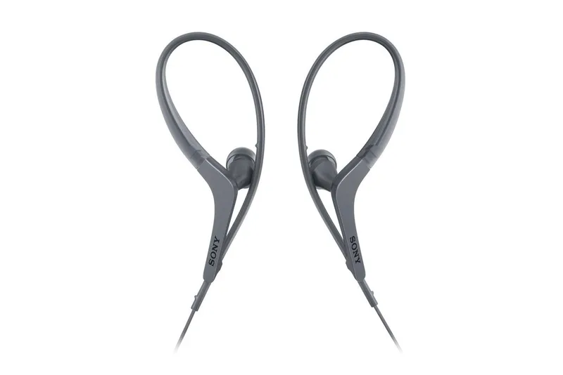 Sony Sports In-Ear Black Ear Buds w/Mic & Ear Loops