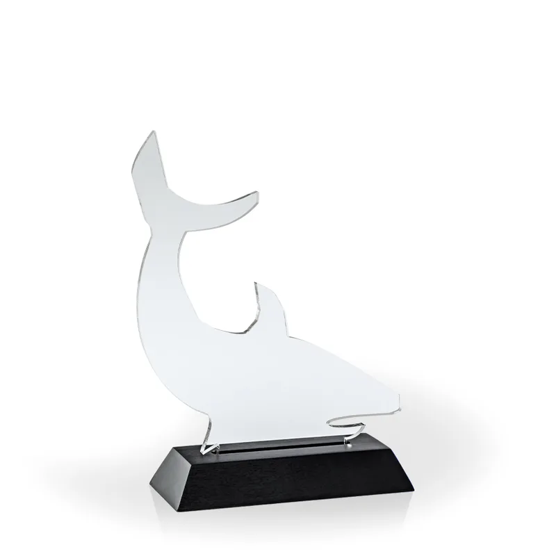Sales Shark Award with Black Wood Base - UV Printed view 2