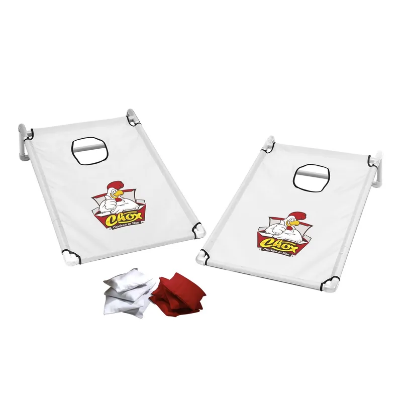 Portable Cornhole, 4 Red & White Bean Bags view 5