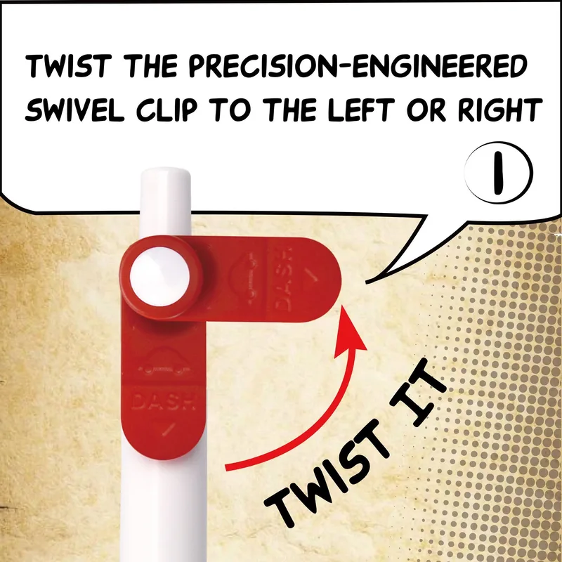 White/Red Blank Top Instructional View