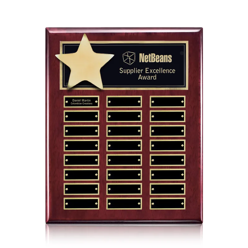 Rosewood, Gold, 24 Plate