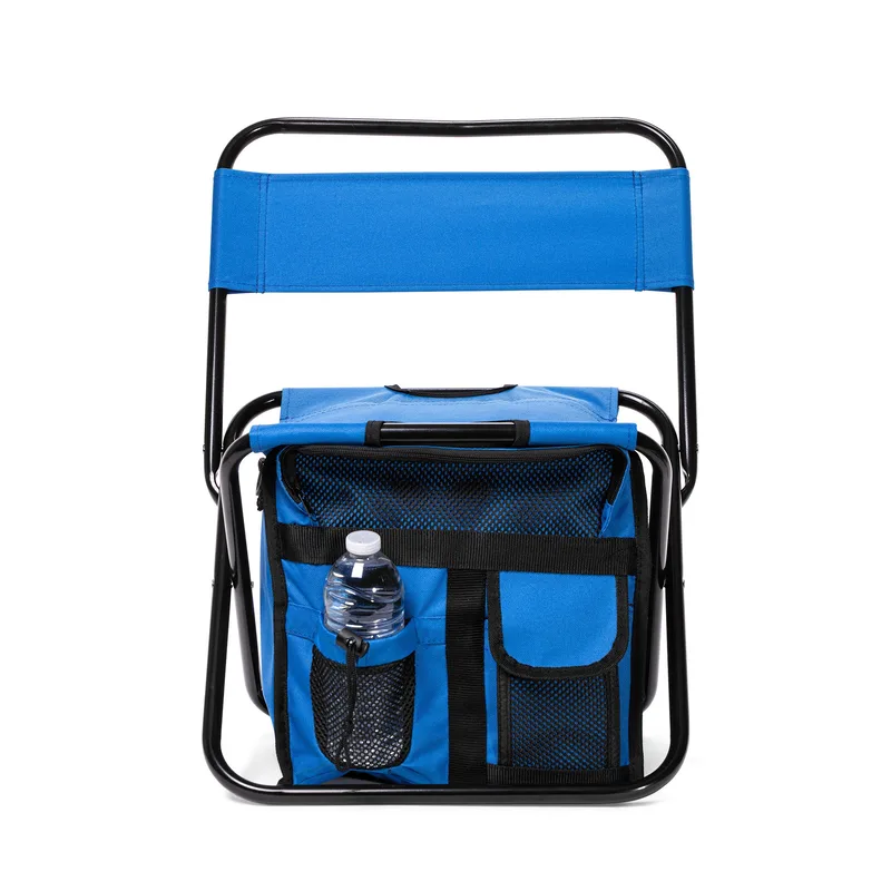 Folding Chair w/24 Can Cooler Bag & Pockets view 2