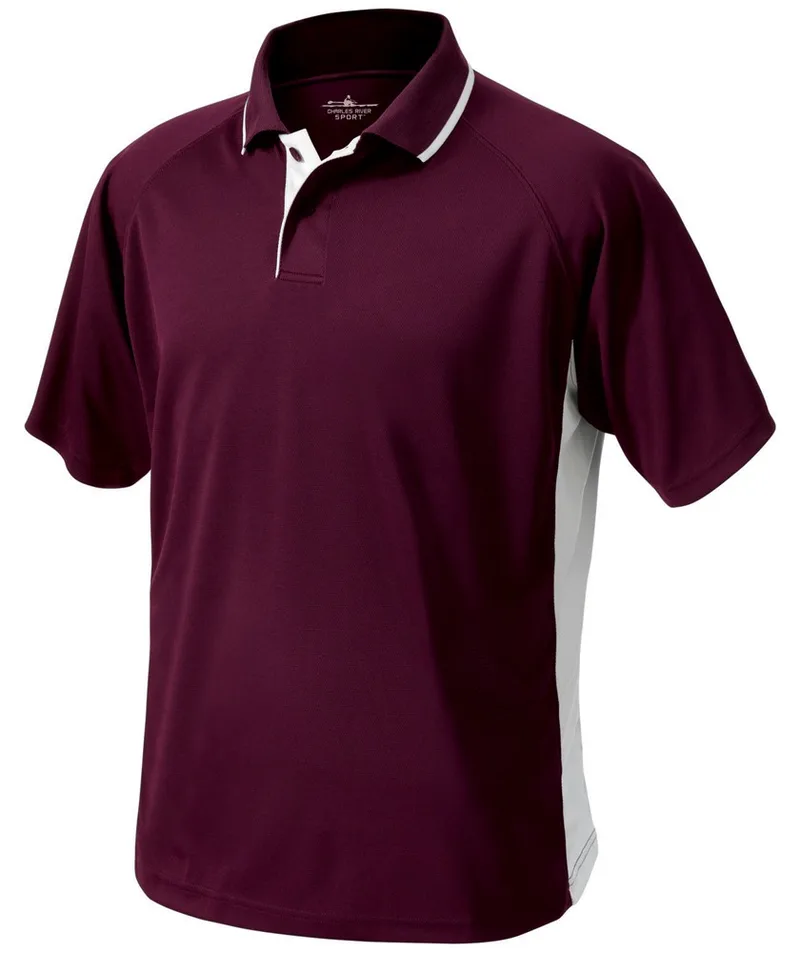 Men's Color Blocked Wicking Polo Shirt view 3