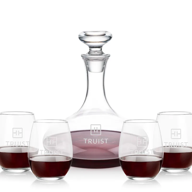 Decanter & 4 Stemless