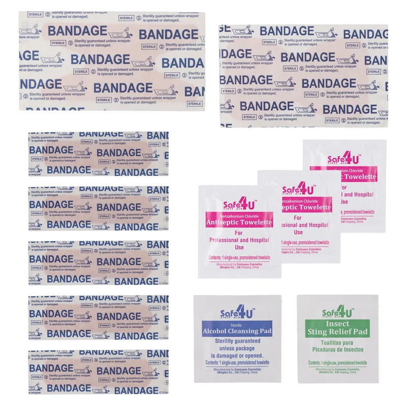 14pc First Aid Kit in Soft Zipper Pouch with Carabiner view 7