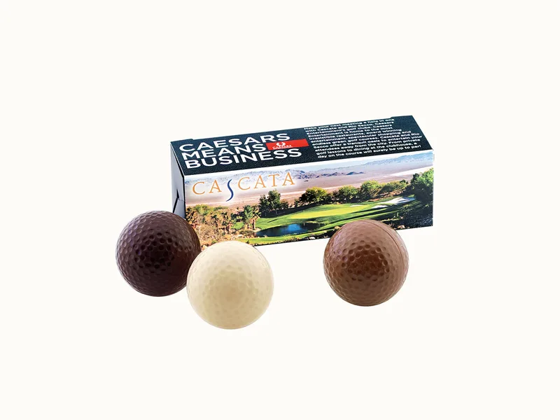 3-Piece Chocolate Golf Ball Gift Box view 2