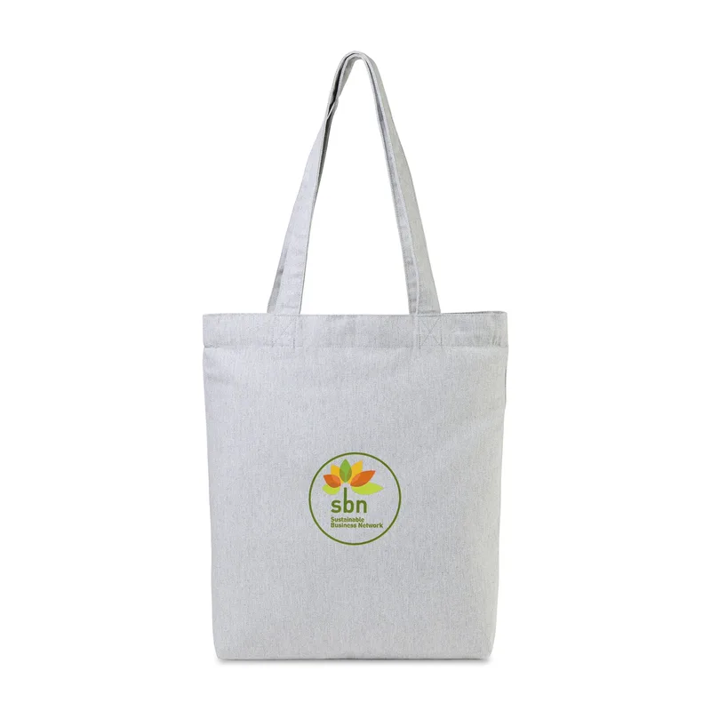 AWARE™ Recycled Cotton Gusset Bottom Tote - Light Grey