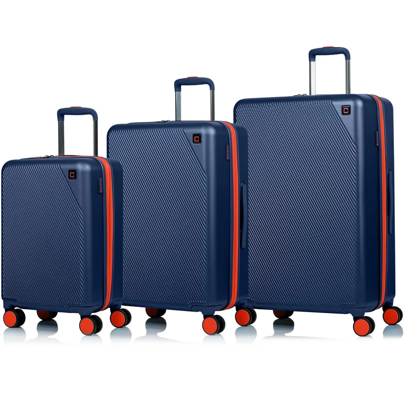 Champs Luggage Fresh Luggage 3 Piece Set Size 30" X 18" - Navy Blue