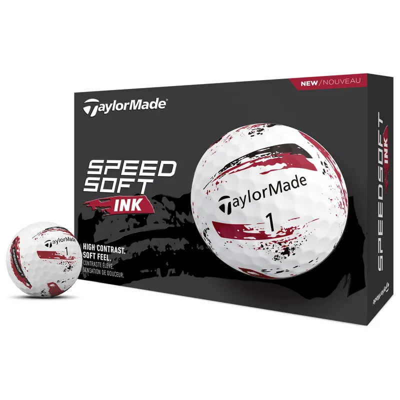 Taylormade Speedsoft Ink Red 2024 Golf Balls - 1 Dozen