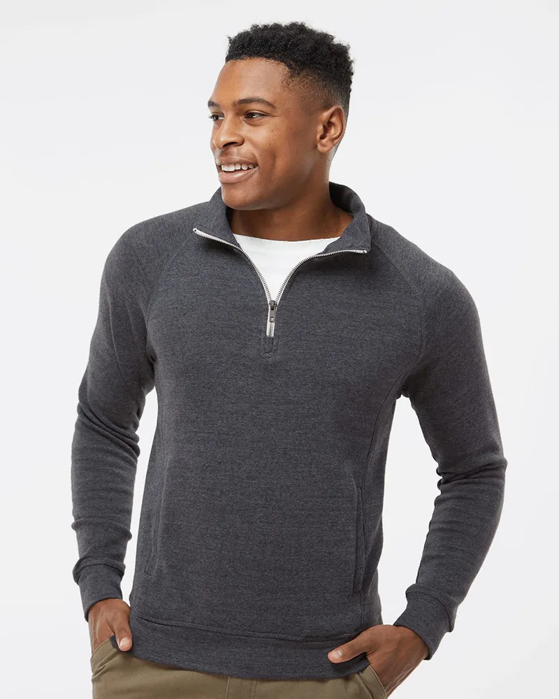 J. America® Men's Triblend Quarter-Zip Sweatshirt view 2