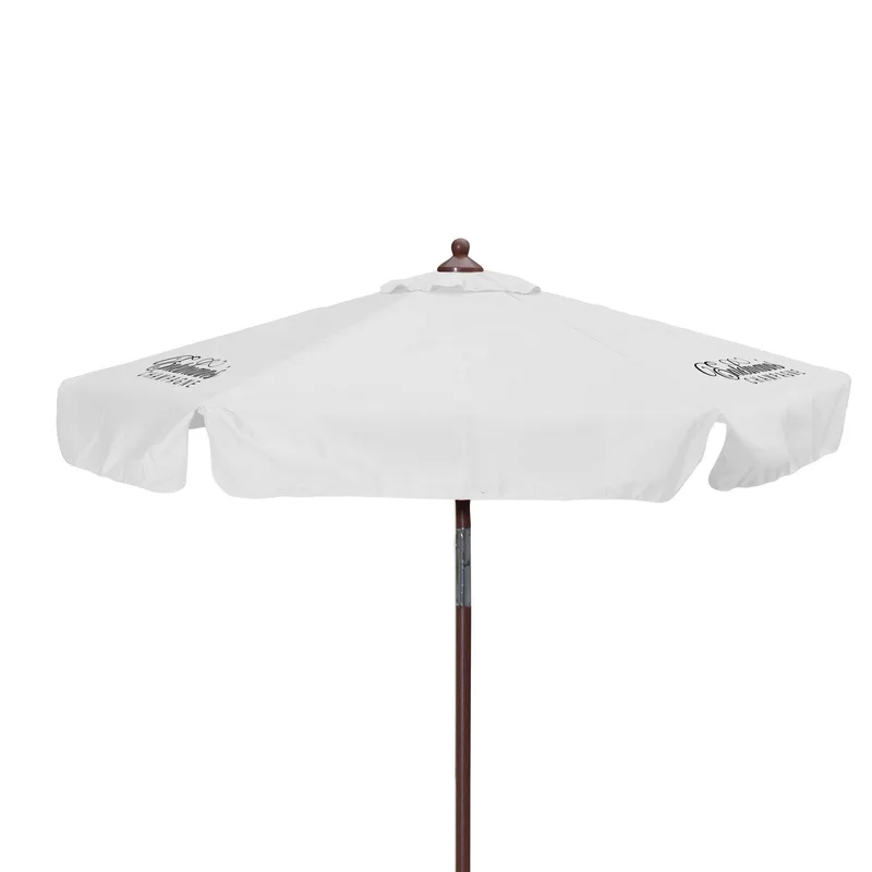 7' Wood Look Tilting Umbrella With Valance (3 Imprints) view 7