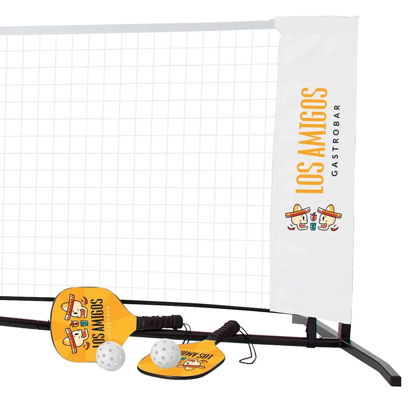 Pickleball Set Plus with Net, Imprinted Net & SS Paddles view 4
