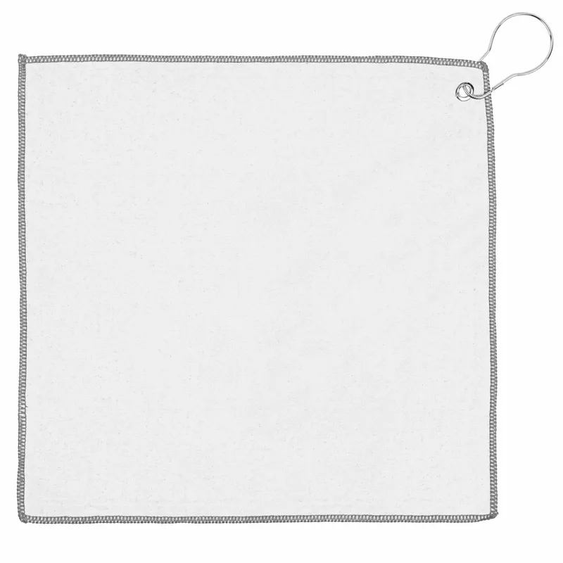 12" x 12" Recycled Golf Towel w/Carabiner view 5