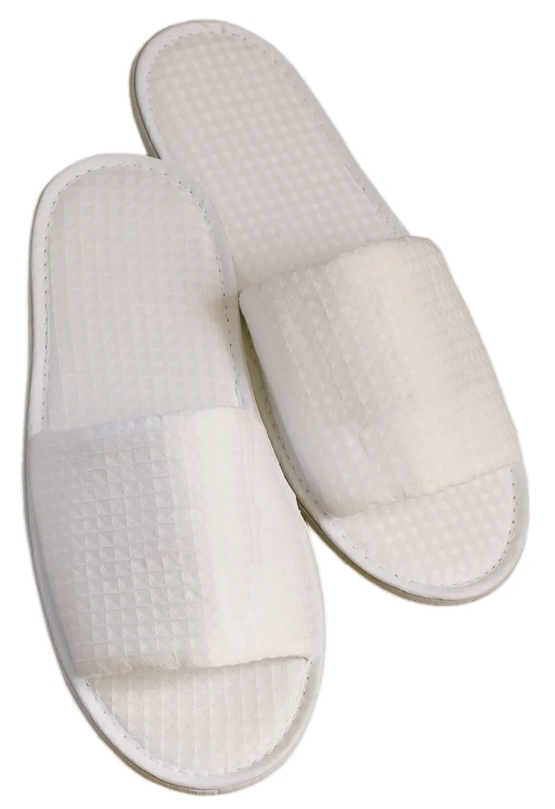 Cobblestone Mills Open Toe Waffle Weave Slippers view 2