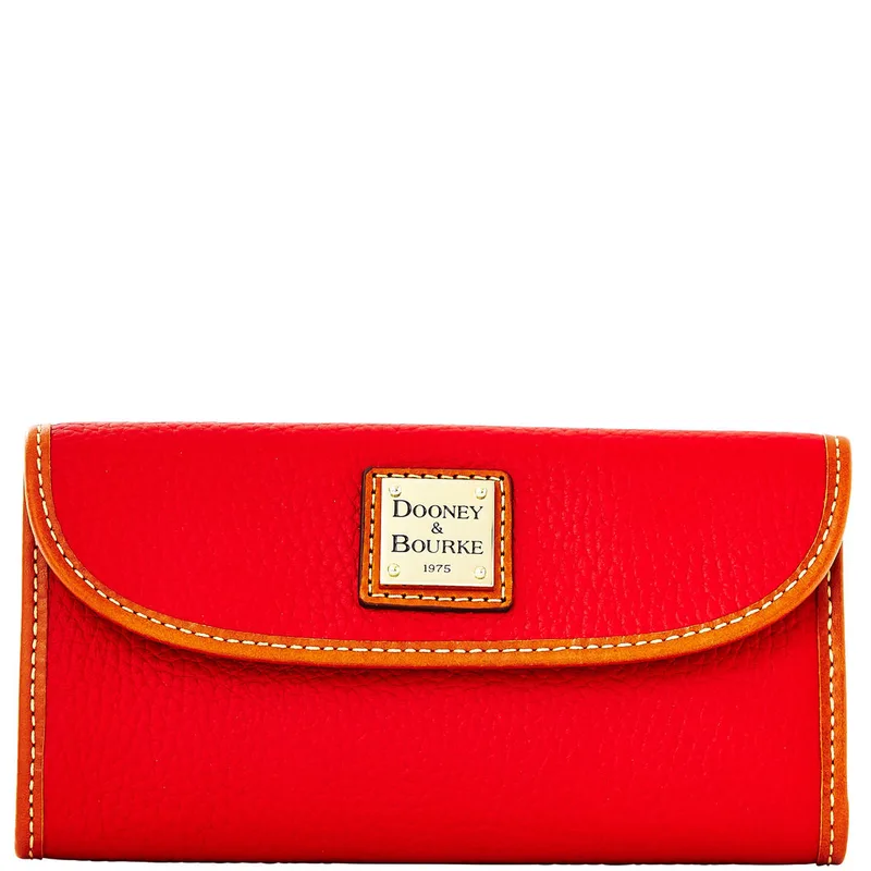 Dooney & Bourke Pebble Grain Continental Clutch - Red