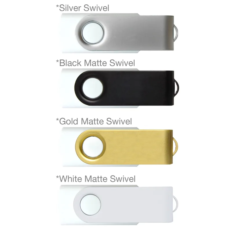 iClick® Gold Swivel USB Flash Drive 16GB view 3