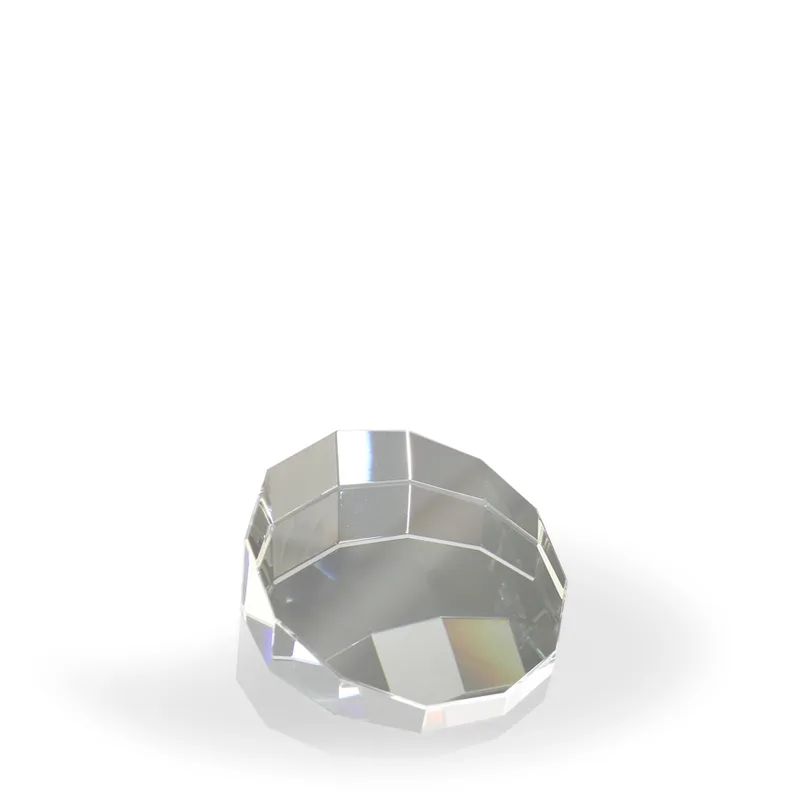 Decagon Crystal Paperweight Award view 2
