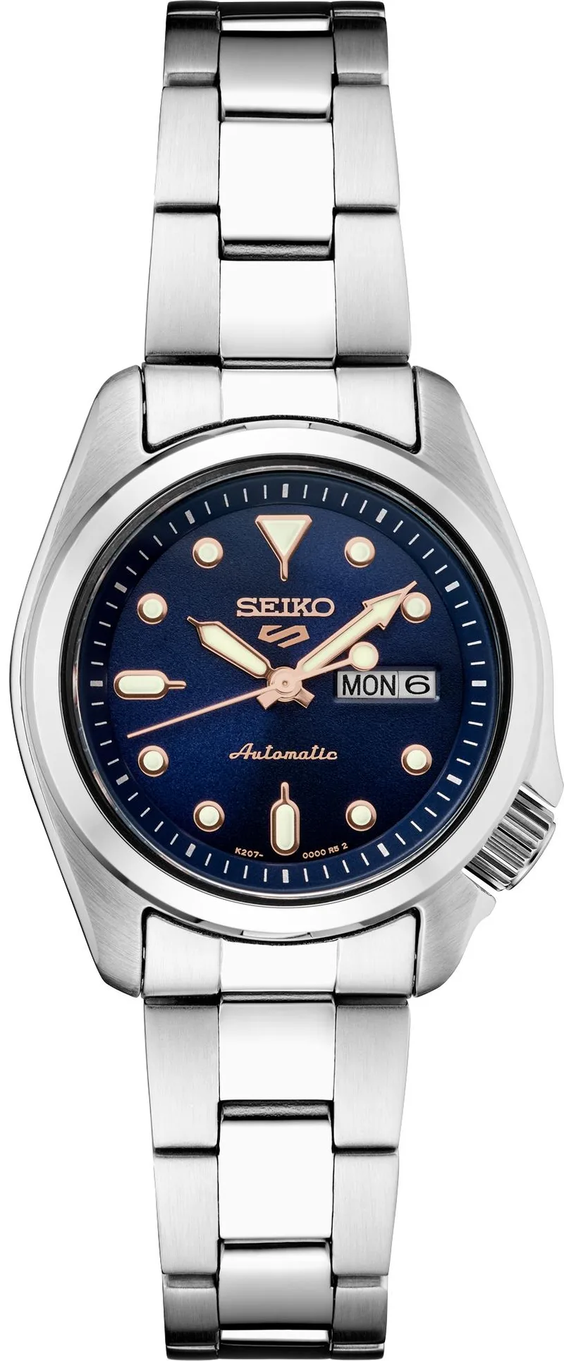 Seiko Watch 5 Ladies Sport Blue Dial Stainless Steel