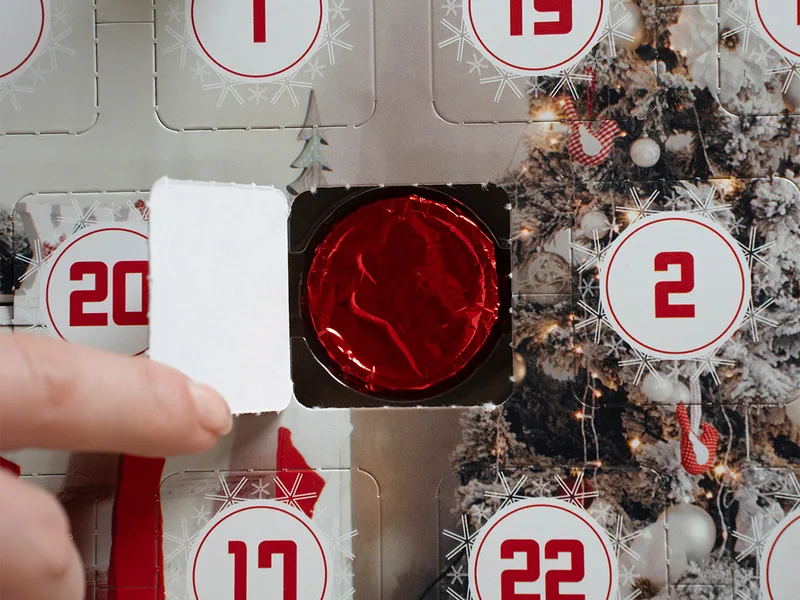 24-Day Custom Advent / Countdown Calendar with Custom Engraved Chocolate view 5