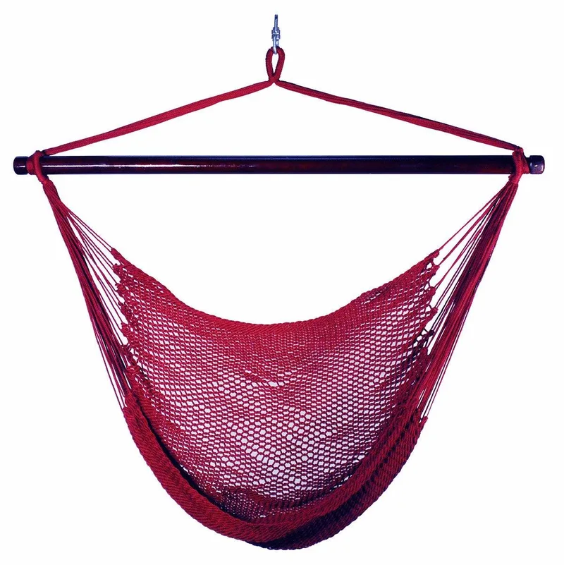 Algoma Hanging Caribbean Rope Chair Burgundy