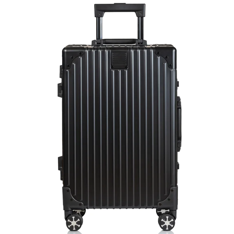 Champs Luggage Elite Collection Aluminum Carry-On Size 21" - Black