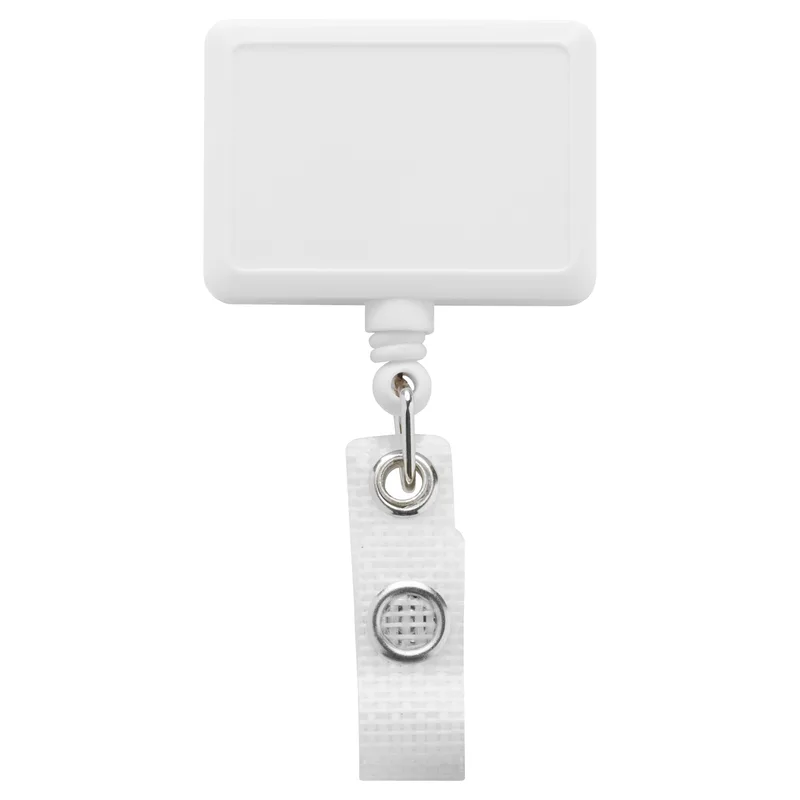 Anti-Microbial Rectangle Retractable Badge Reel view 2