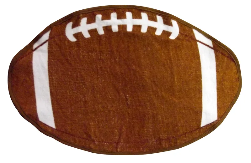 Fiber Reactive Football Shaped Sport Towel (Screen Print) view 2