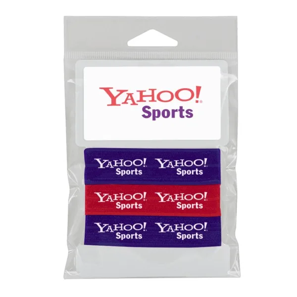 3 Piece 3/4" Fold Over Hair Tie (1 Color Imprint) and Card Holder (Full-Color) view 4