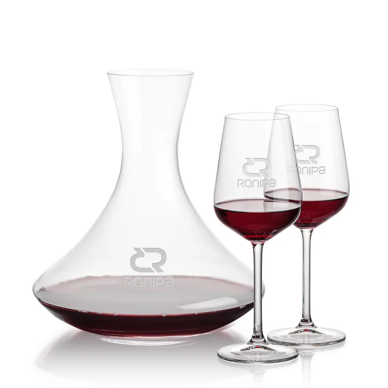 Stemmed Set, Elderwood Wine Set, Carafe & 2 Wine