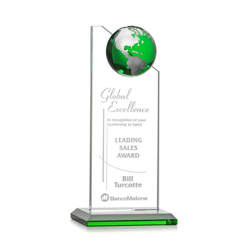 Deep Etch, Green, Silver, Green / Silver 4" x 8.5" x 3"
