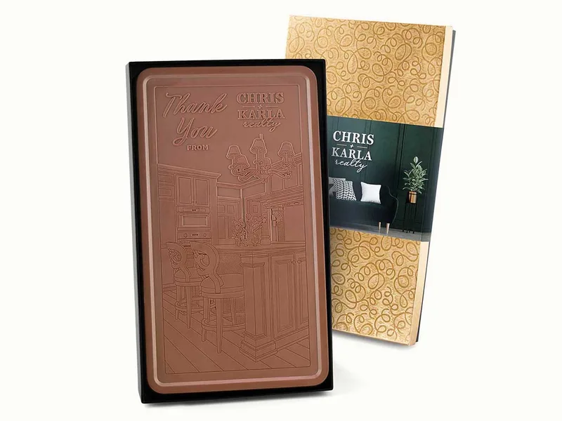 Giant 2lb. Engraved Chocolate Bar with Classic Custom Packaging view 7