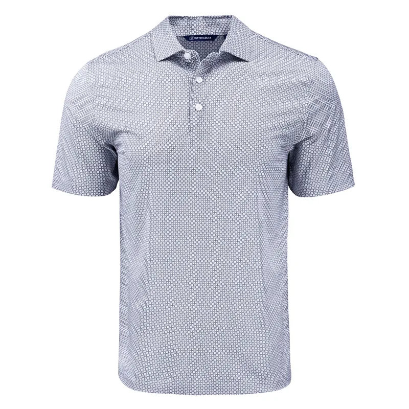 Cutter & Buck Pike Eco Diamond Dot Print Recycled Mens Polo view 2