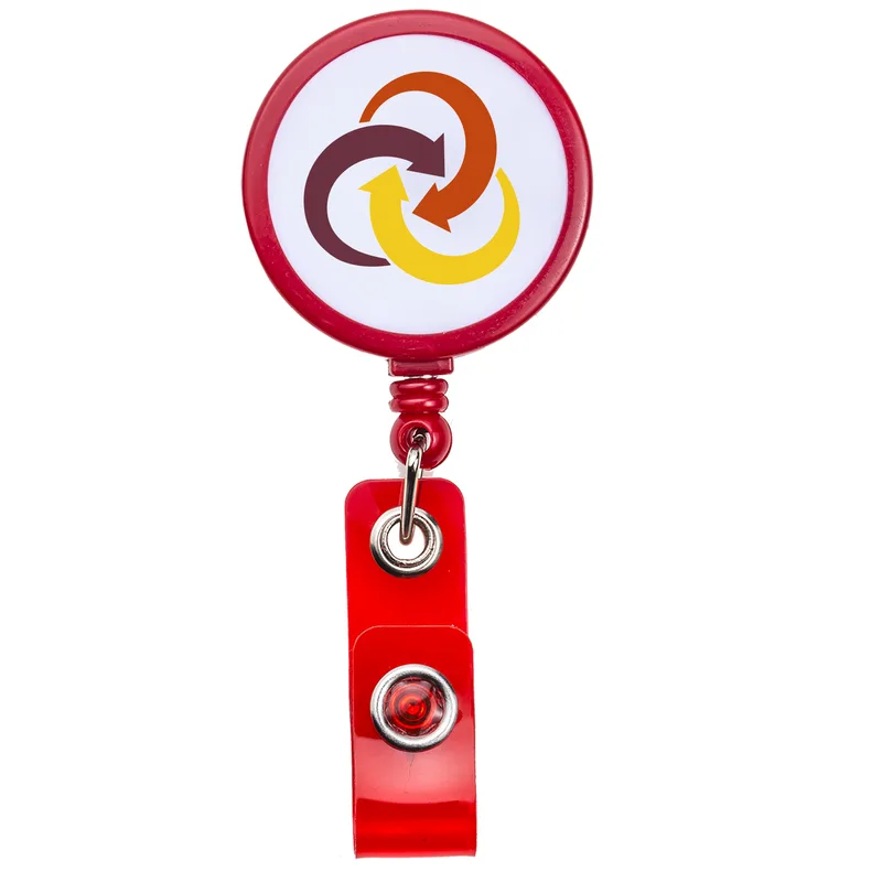 White Face Retractable Badge Reel view 7
