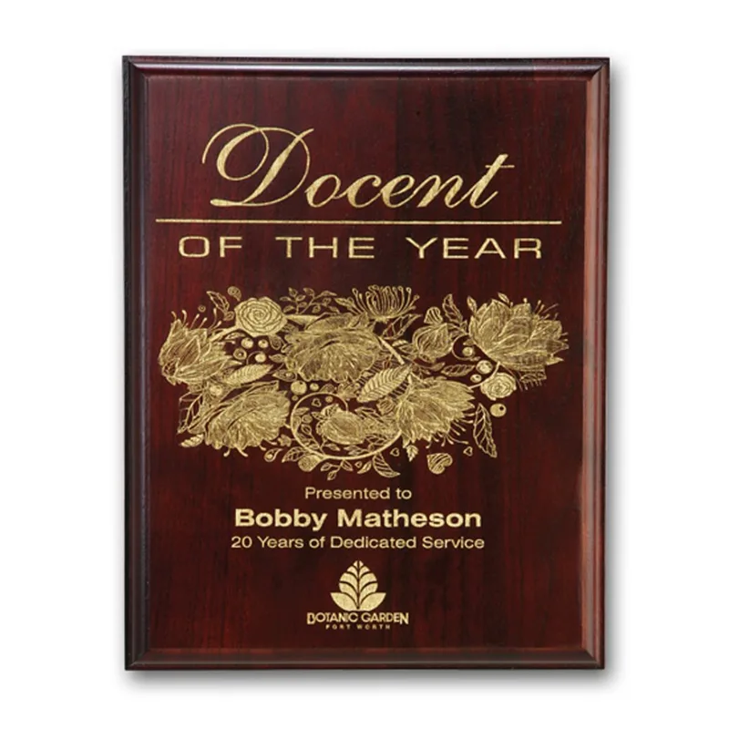 Laser Engraved Plaq - Mahogany