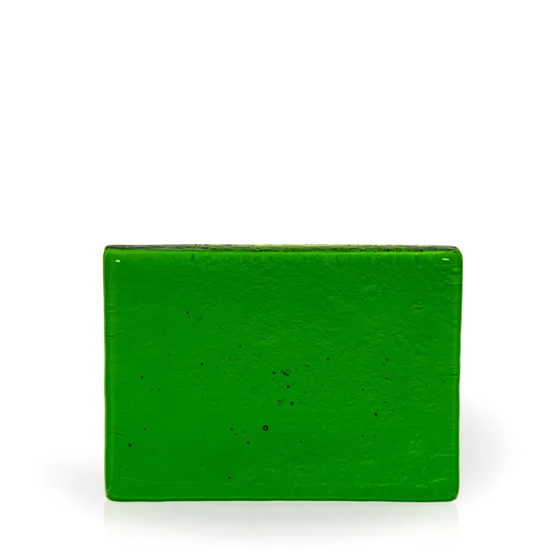 Congo Emerald Horizontal Wedge Recycled Glass Award, 5" view 2