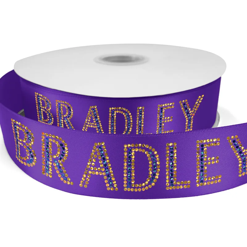 1 1/2" Bridal Satin Ribbon - 25yd Roll - Sparkle view 3