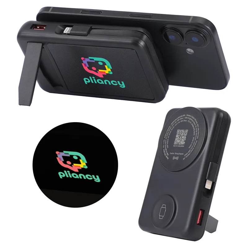 Imperial 10000mAh Light-Up Power Bank with Magnetic Wireless Charger, Watch