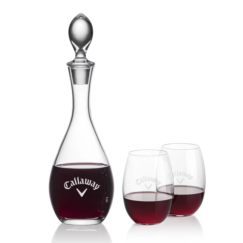 Decanter & 2 Stemless
