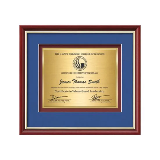 Baron Certificate TexEtch - Mahogany/Gold