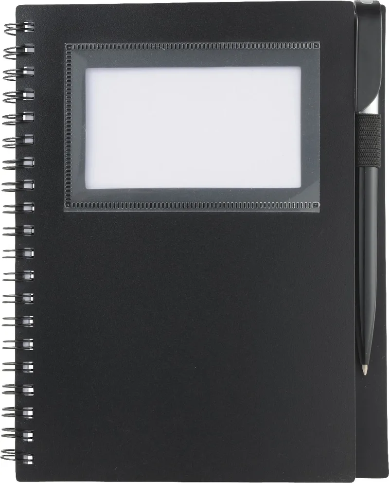 5.5'' x 7'' FSC® Mix Star Spiral Notebook with Pen view 3