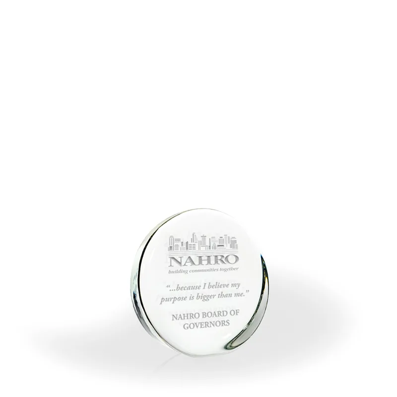 Ella Clear Glass Circle Award