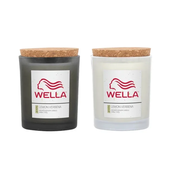 ZEN Niva 6oz Frosted Candle with Cork Lid view 2